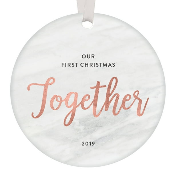 Girlfriend Boyfriend Present 3 Inch Flat Ceramic Ornament with Gift Box First Christmas Together 2021 Couples Ornament Girlfriend Boyfriend Present 3 Inch Flat Ceramic Ornament with Gift Box First Christmas Together 2021 Couples Ornament